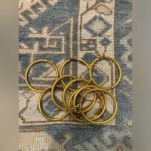 Flexible gold waterproof bangles set of 9